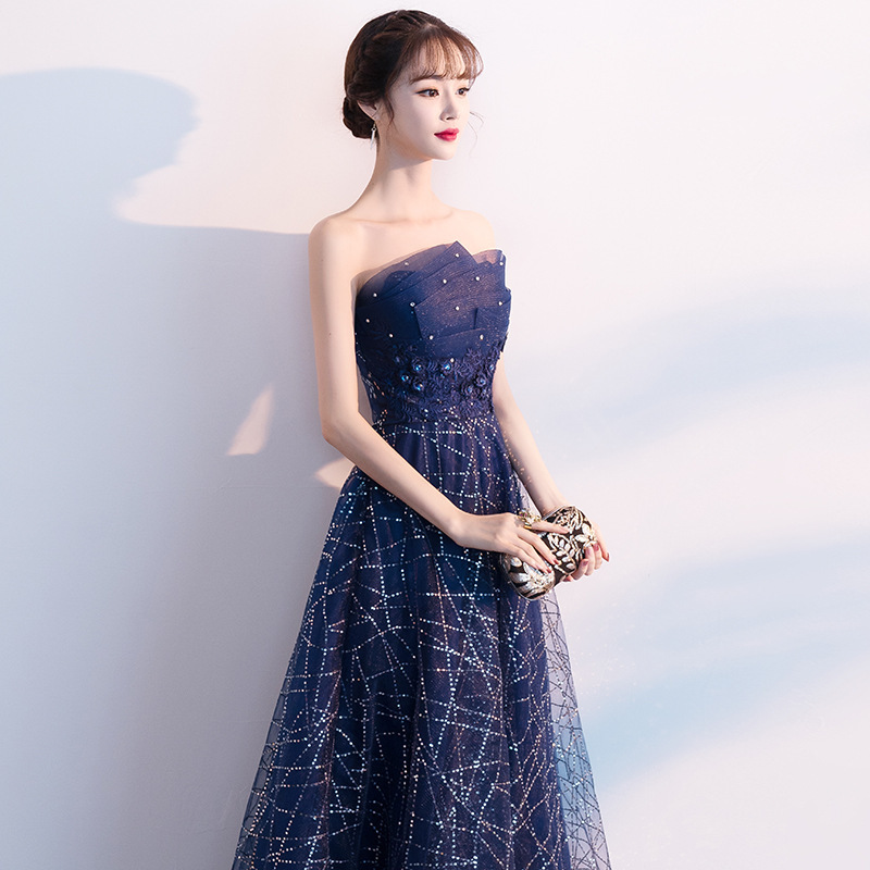 Sexy Strapless Long Evening Gown Toasting - Image 5