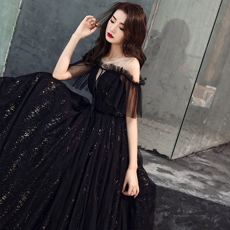 Ladies Banquet Black Long Evening Dress — изображение 4