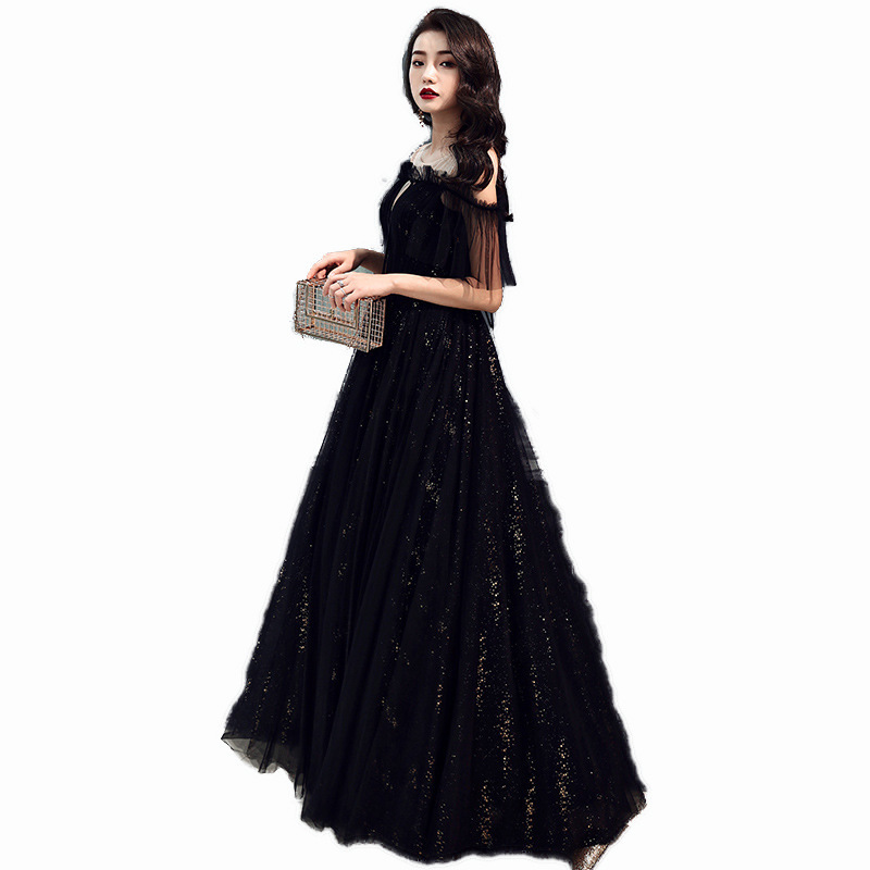 Ladies Banquet Black Long Evening Dress — изображение 5