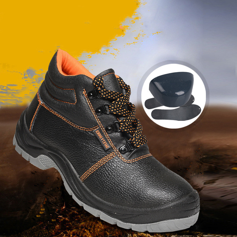 Safety Shoes Safety Shoes Protective Shoes Anti-Smashing Anti-Stab PU Injection Wear-Resistant - Image 5