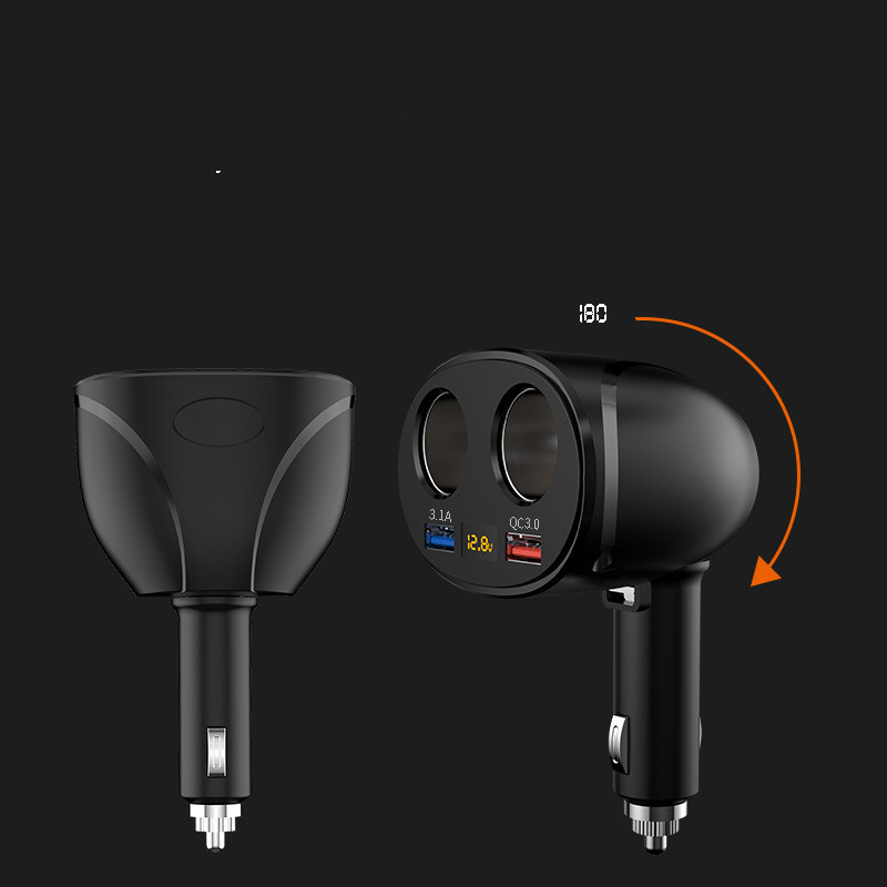 Dual USB DC 12 24V QC3.0Digital Cigarette Lighter Quick Charge QC3.0 3.1A Multifunctional Car Charger - Image 3