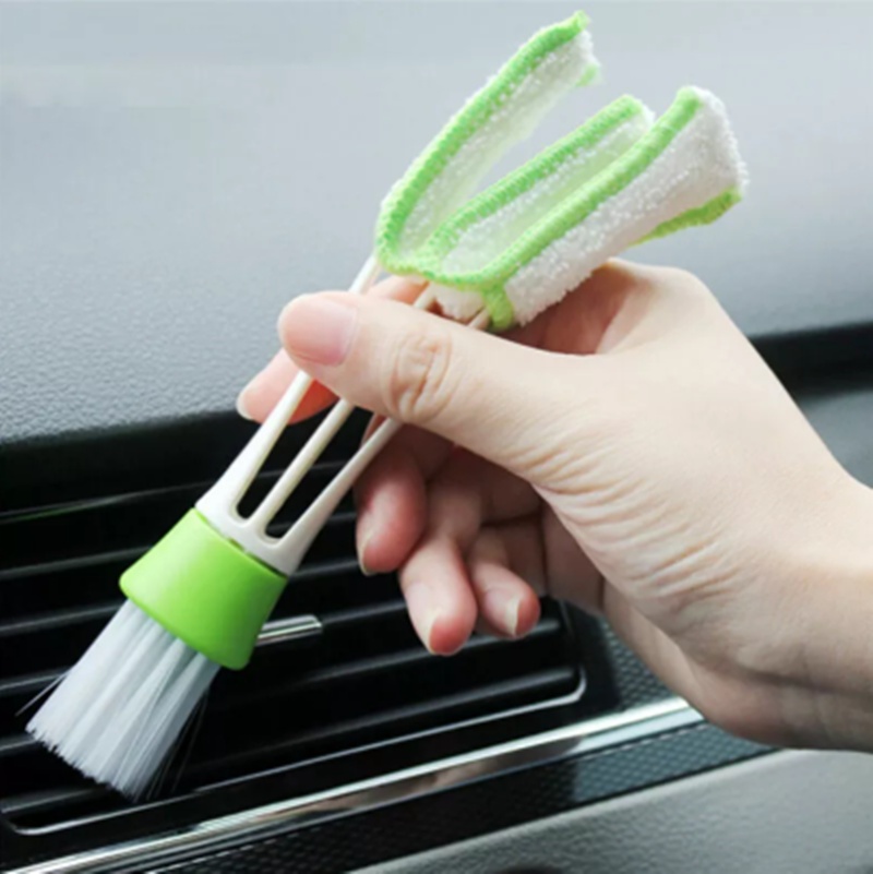 Car Washing Brush Pig Bristles Round Head Paint Car Cleaning Brush With Wooden Handle - Image 3