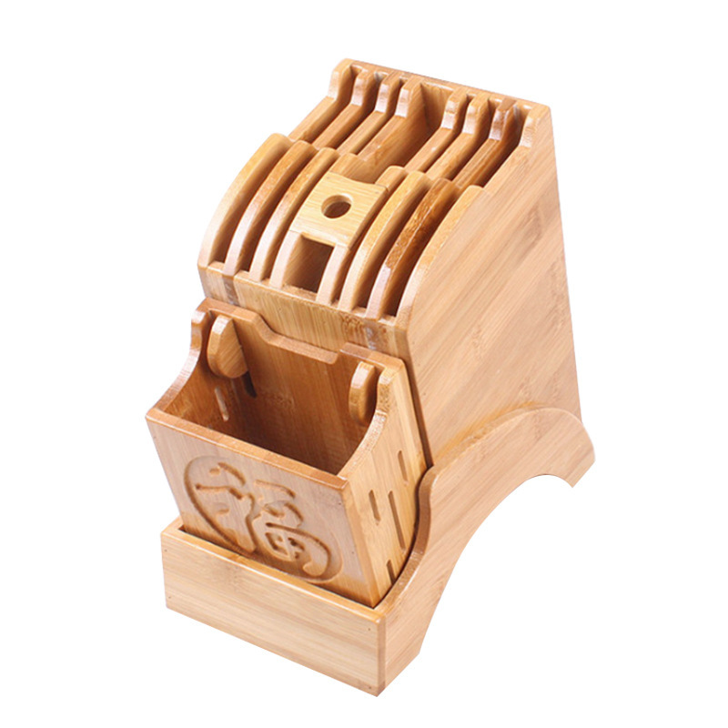 Wooden Knife Holder With Bamboo Blessing – Bild 4