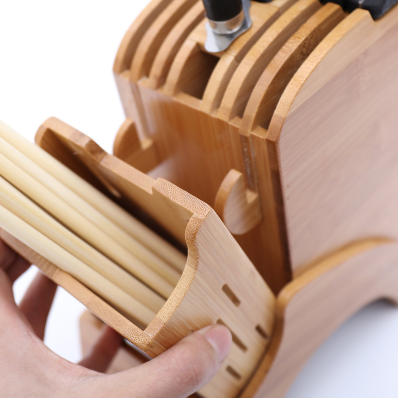 Wooden Knife Holder With Bamboo Blessing – Bild 5