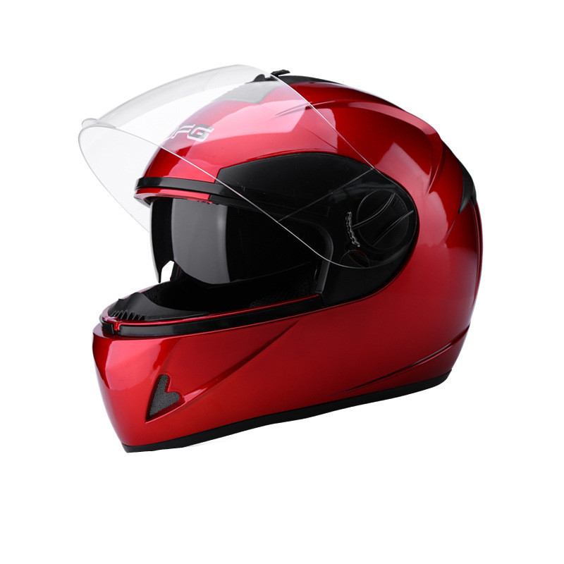 Battery Car Helmet Gray Male Anti-Fog Four Seasons Full Face Helmet — изображение 3