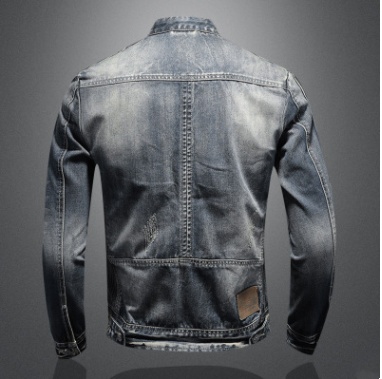 Men's Fashion Stand Collar Zip Embellished Jacket - Image 3