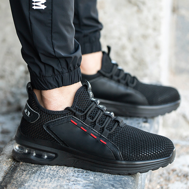 Comfortable Flying Woven Net Safety Protection Work Shoes – Bild 2