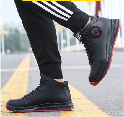 High-top Men's Anti-smash, Anti-piercing, Waterproof And Wear-resistant Work Shoes