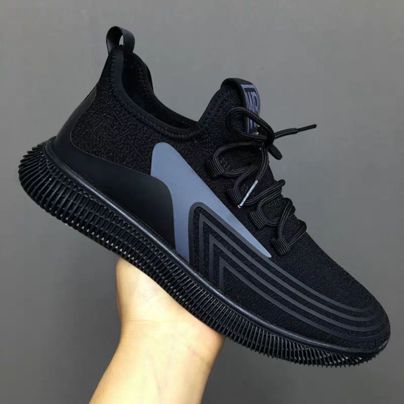 All Black Work Shoes Men's Mesh Men's Shoes Breathable Lightweight Mesh Shoes Summer Mesh Sports Casual Shoes – Bild 7