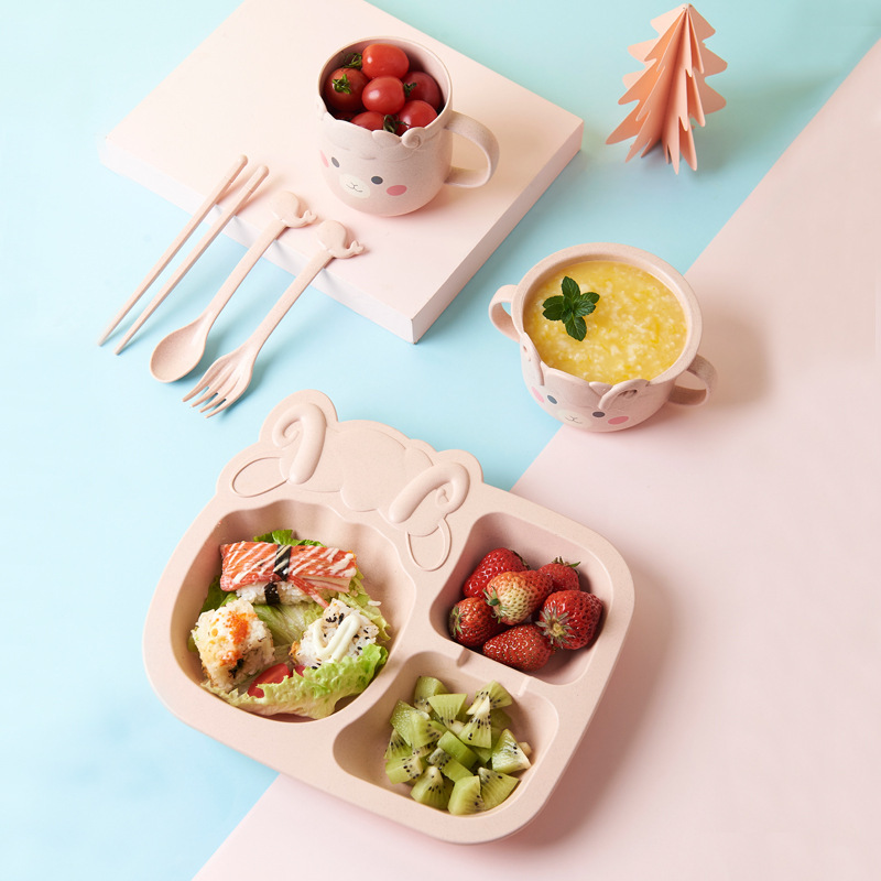 Set Baby Cartoon Dinosaur Tableware Childrens Dinnerware Set – Bild 5