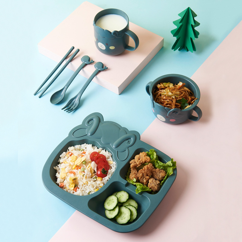 Set Baby Cartoon Dinosaur Tableware Childrens Dinnerware Set – Bild 4