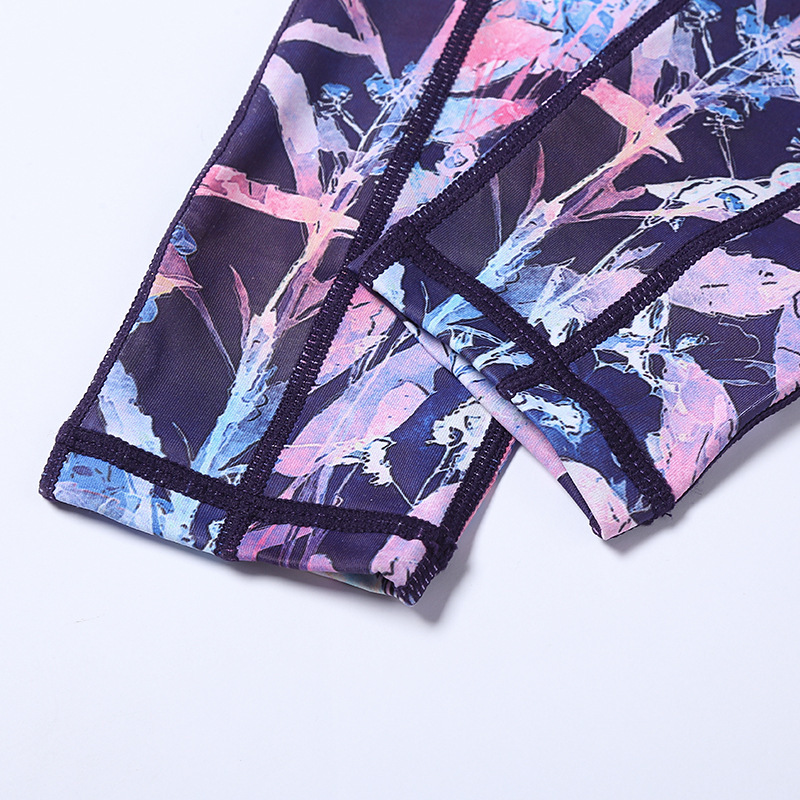 New Printed Yoga Pants Women's High Waist Tight Sports Pants Outdoor Leisure Fitness Trousers Stepping Yoga Pants Wholesale - Image 5