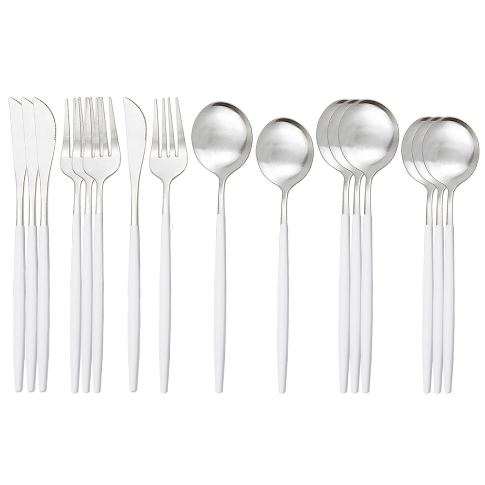 Stainless Steel Matte 16-piece Western Cutlery Set - Image 2