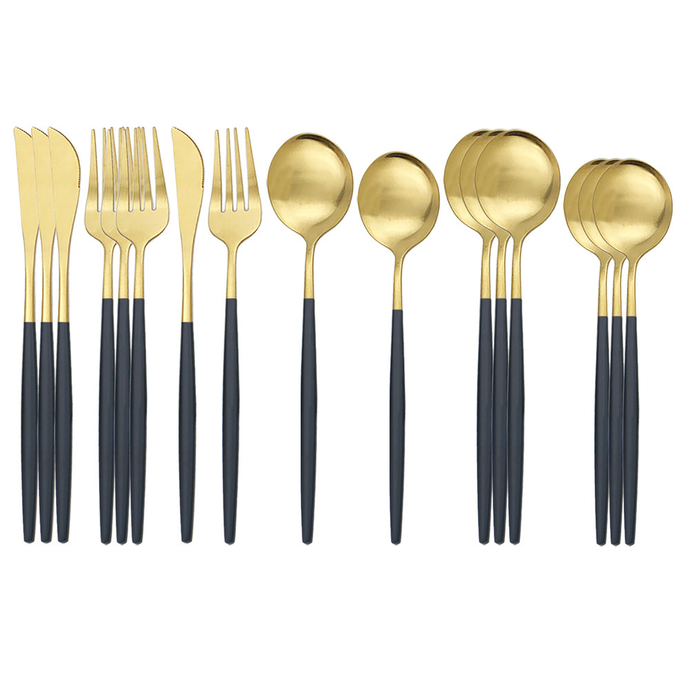 Stainless Steel Matte 16-piece Western Cutlery Set - Image 4