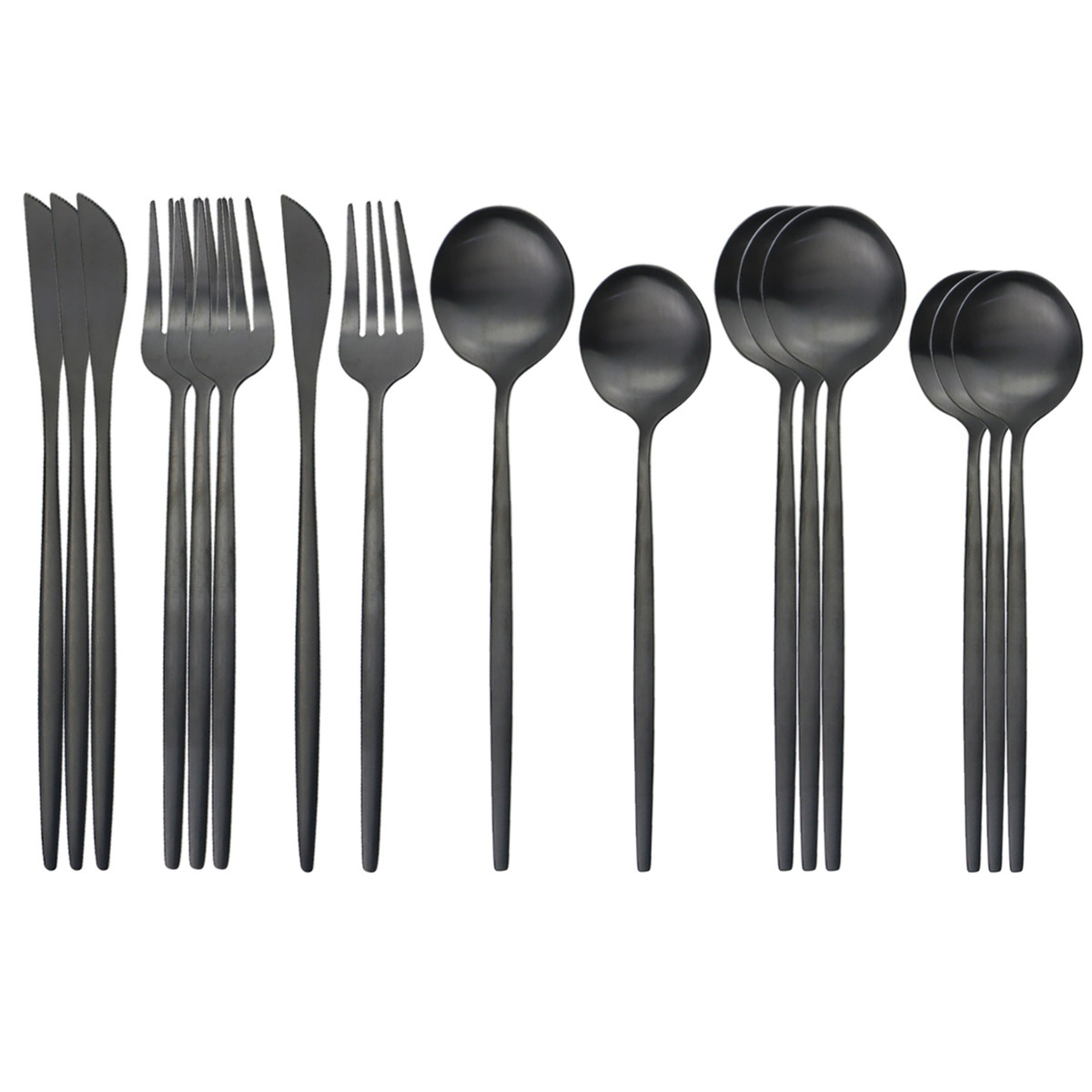 Stainless Steel Matte 16-piece Western Cutlery Set - Image 5