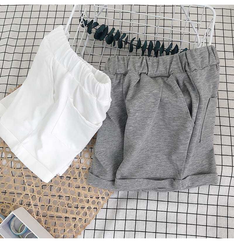 Summer Suit Korean Style Cotton Sleeveless Hooded Shorts Two-Piece Girl Western Style Suit - Image 3