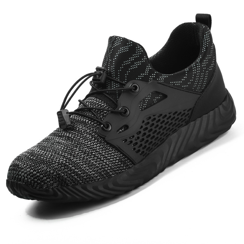 Casual Black Breathable Safety Shoes Anti-Smashing And Anti-Piercing Safety Shoes Steel-Toed Protective Work Shoes Men's Non-Slip And Wear-Resistant — изображение 6