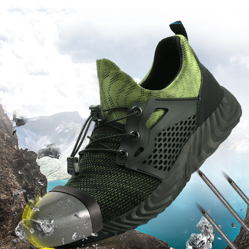 Casual Black Breathable Safety Shoes Anti-Smashing And Anti-Piercing Safety Shoes Steel-Toed Protective Work Shoes Men's Non-Slip And Wear-Resistant — изображение 5