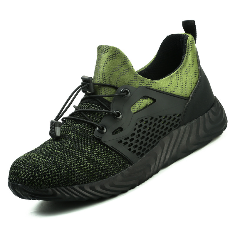 Casual Black Breathable Safety Shoes Anti-Smashing And Anti-Piercing Safety Shoes Steel-Toed Protective Work Shoes Men's Non-Slip And Wear-Resistant — изображение 4