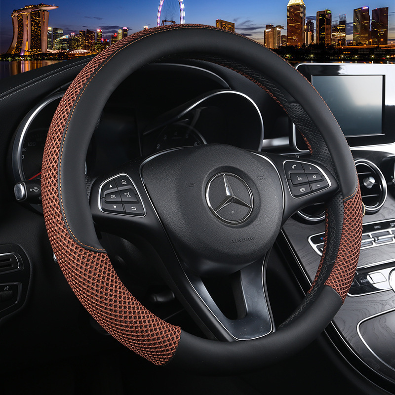 New Car Steering Wheel Cover Summer Breathable Ice Silk - Image 4