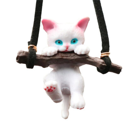 Creative Cute branch Cat Rearview Mirror Pendant Simple Decoration Car Interior Accessories