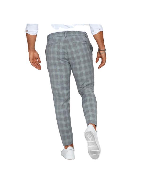 Plaid Print Pants Men's Casual Trousers Loose And Thin - Image 6