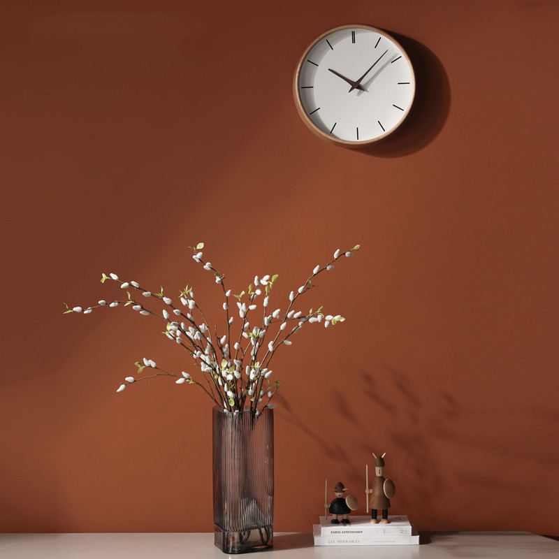 Household Solid Wood Light Luxury Mute Living Room Bedroom Clock - Image 2