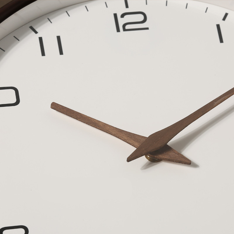 Household Solid Wood Light Luxury Mute Living Room Bedroom Clock - Image 3