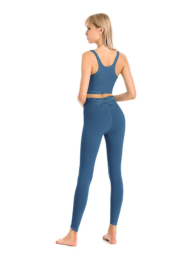 Women's Bra Mesh Yoga Pants Sports Suit - Image 2