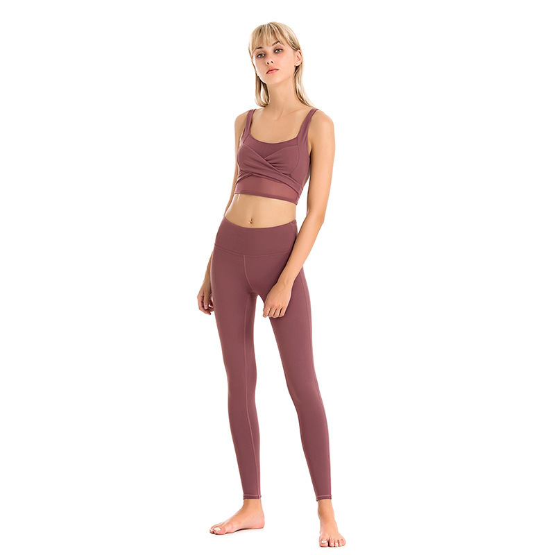 Women's Bra Mesh Yoga Pants Sports Suit - Image 7