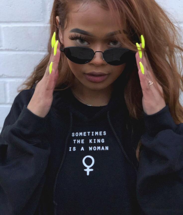 SOMETIMES THE KING IS A WOMAN Hoodie — изображение 4