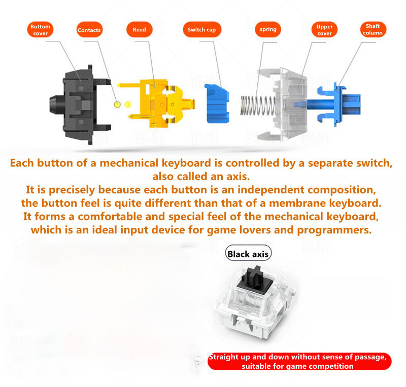 Silver Carving K100 Metal Real Mechanical Keyboard Luminous Game Black Axis Wired USB - Image 2