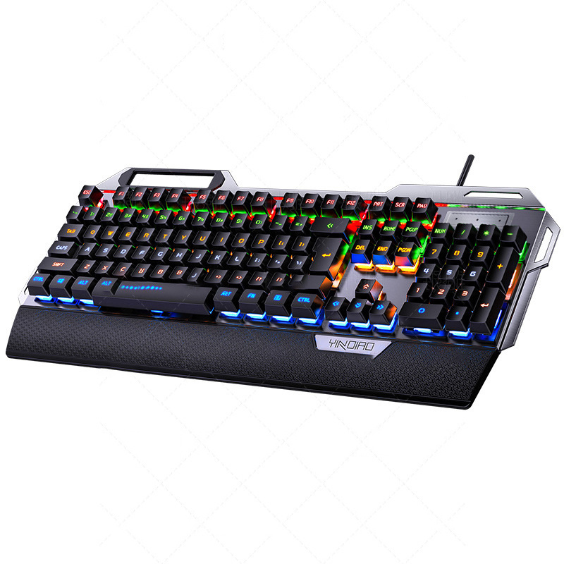 Silver Carving K100 Metal Real Mechanical Keyboard Luminous Game Black Axis Wired USB - Image 7