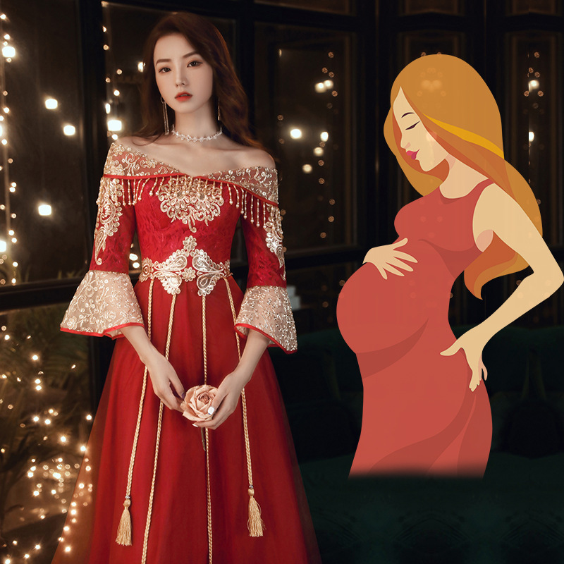 Thin One-shoulder Chinese Style Chinese Style Plus Size Dress - Image 4