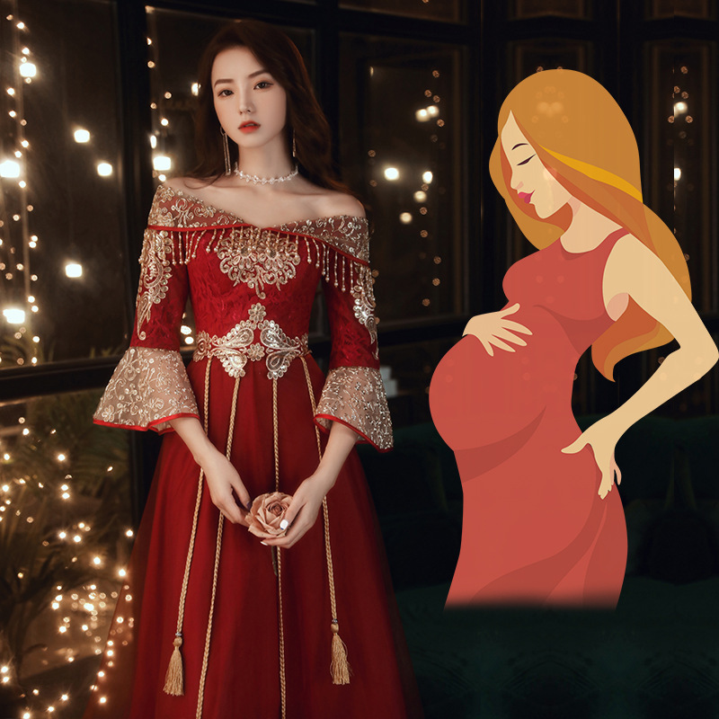 Thin One-shoulder Chinese Style Chinese Style Plus Size Dress - Image 8