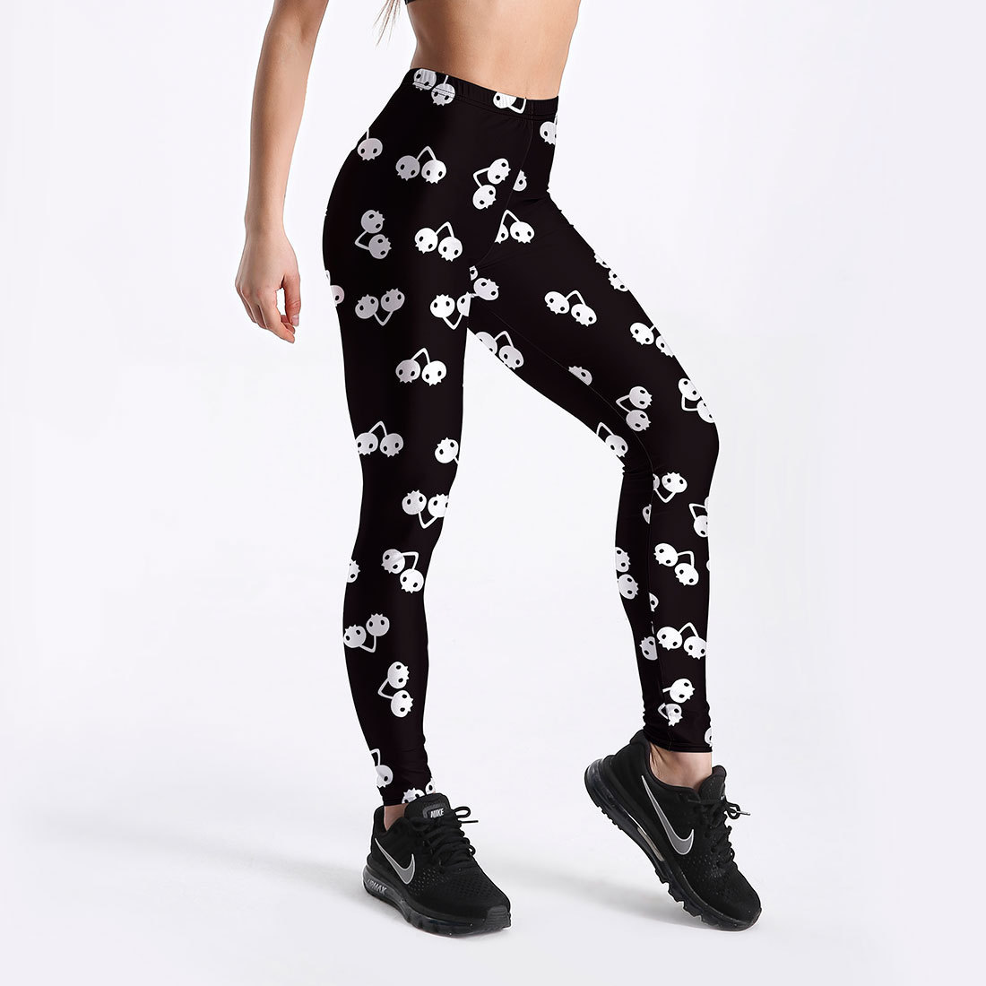 Cherry Taroy Print Leggings European And American Personality Sports Yoga Nine Pants — изображение 2
