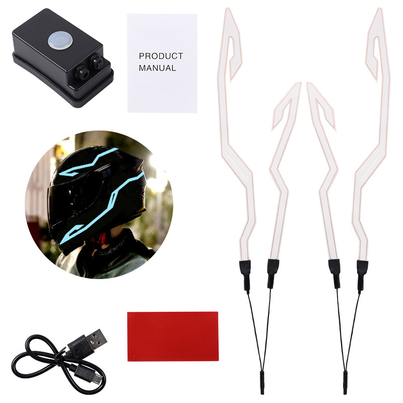 Motorcycle Helmet Waterproof Light Bar Helmet Light Bar Can Be Pasted Light Bar Luminous Helmet - Image 3