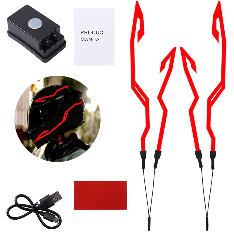 Motorcycle Helmet Waterproof Light Bar Helmet Light Bar Can Be Pasted Light Bar Luminous Helmet - Image 2