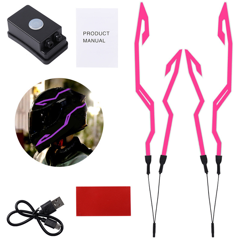 Motorcycle Helmet Waterproof Light Bar Helmet Light Bar Can Be Pasted Light Bar Luminous Helmet - Image 4