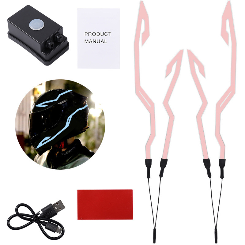 Motorcycle Helmet Waterproof Light Bar Helmet Light Bar Can Be Pasted Light Bar Luminous Helmet - Image 7