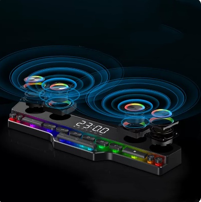 Wireless Bluetooth Speaker Multimedia Overweight Subwoofer Home Long Strip Small Stereo - Image 5