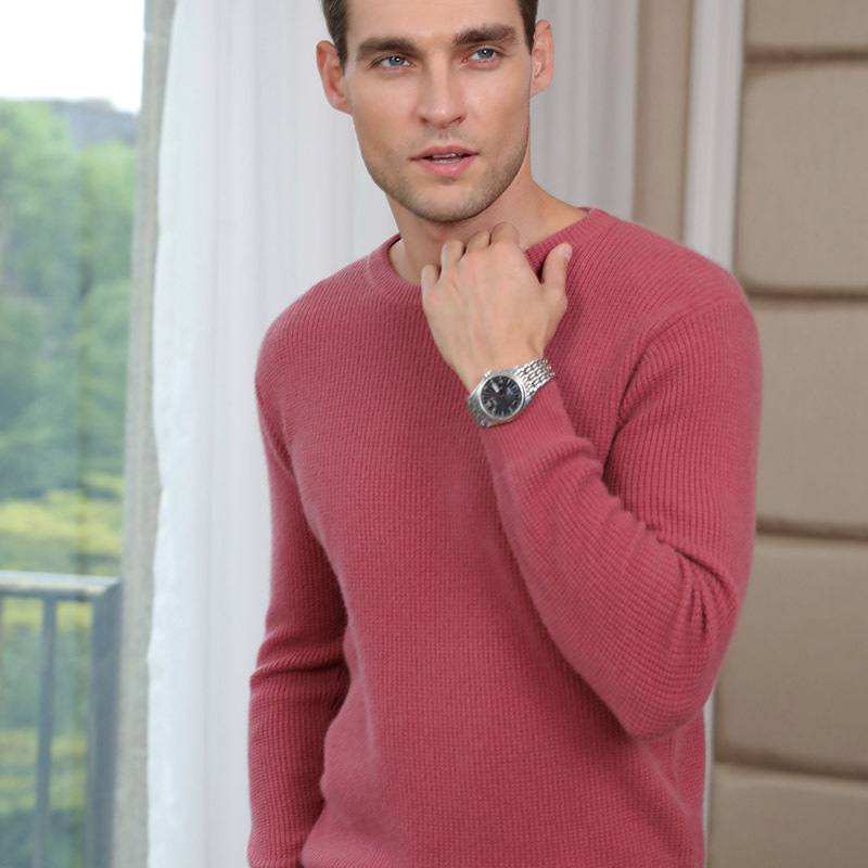 New Cashmere Sweater Men''s Sweater Thickened Round Neck Loose Pullover Sweater Autumn Winter Korean Version - Image 5