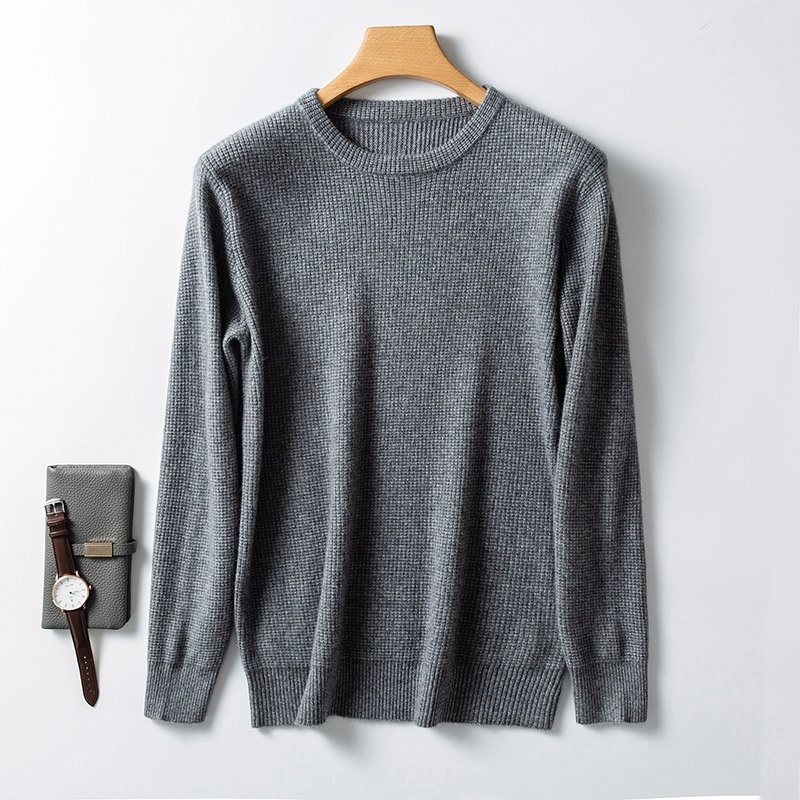 New Cashmere Sweater Men''s Sweater Thickened Round Neck Loose Pullover Sweater Autumn Winter Korean Version - Image 2