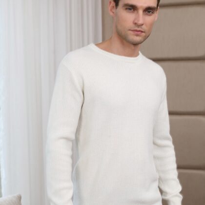 New Cashmere Sweater Men''s Sweater Thickened Round Neck Loose Pullover Sweater Autumn Winter Korean Version