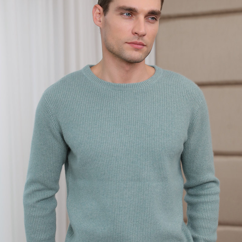 New Cashmere Sweater Men''s Sweater Thickened Round Neck Loose Pullover Sweater Autumn Winter Korean Version - Image 4