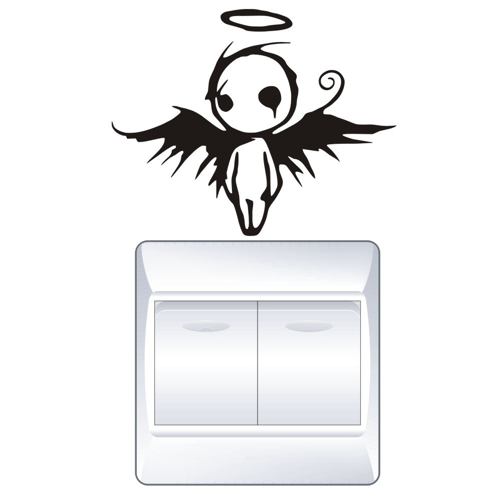 Retro Gothic Dark Fallen Angel Foreign Trade Car Creative Decoration Body Sticker Switch Note Sticker — изображение 2