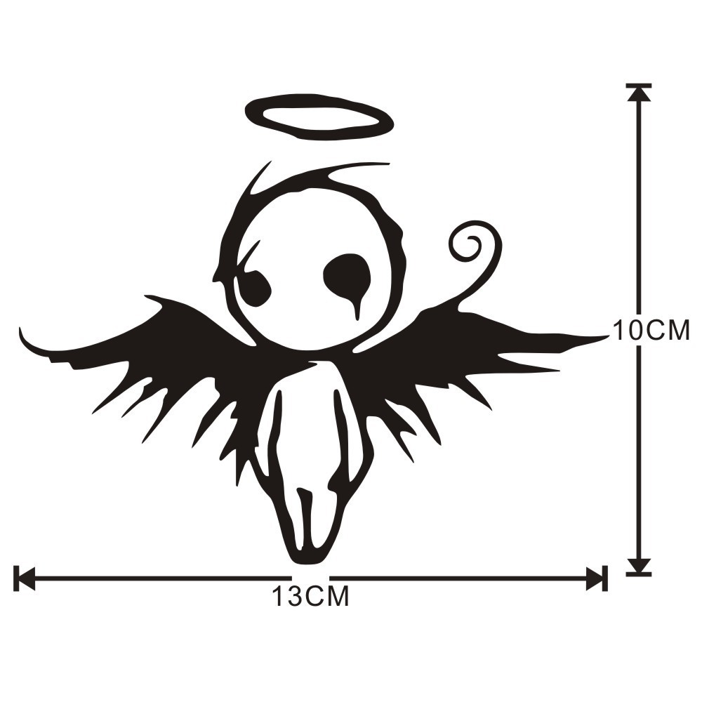 Retro Gothic Dark Fallen Angel Foreign Trade Car Creative Decoration Body Sticker Switch Note Sticker — изображение 5