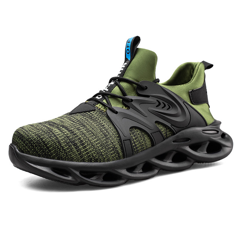 Labor Insurance Shoes Men'S Summer Breathable Lightweight Mesh Work Shoes, Anti-Smashing And Anti-Piercing Steel Toe Cap Construction Site Labor Insurance Shoes - Image 3