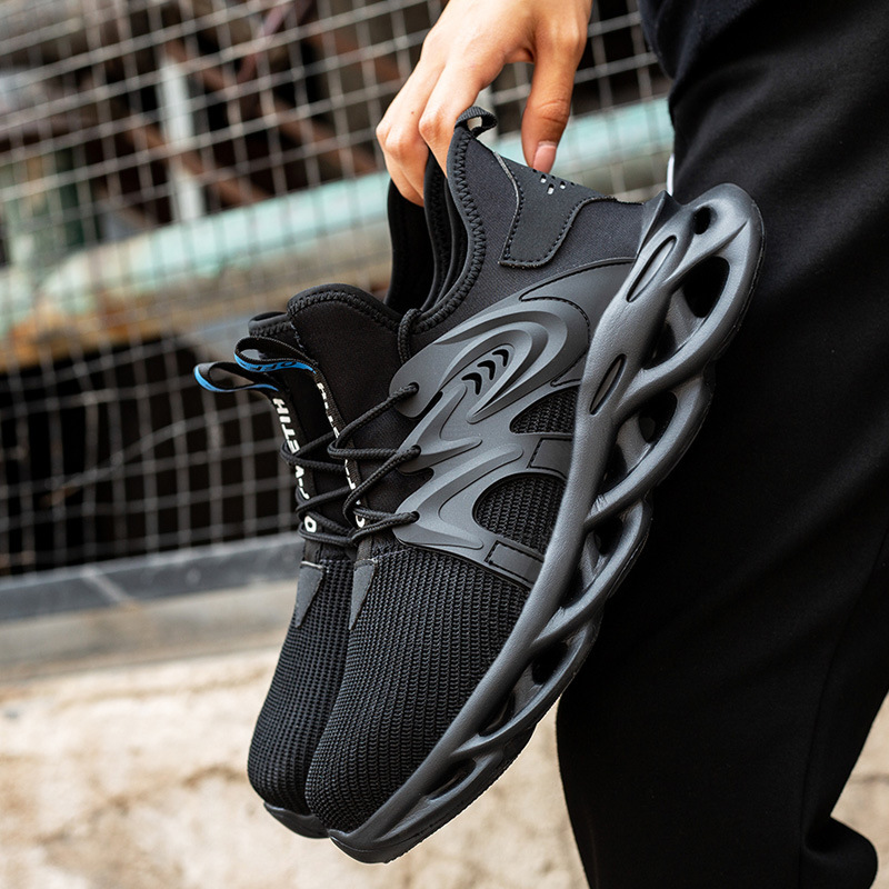 Labor Insurance Shoes Men'S Summer Breathable Lightweight Mesh Work Shoes, Anti-Smashing And Anti-Piercing Steel Toe Cap Construction Site Labor Insurance Shoes - Image 4