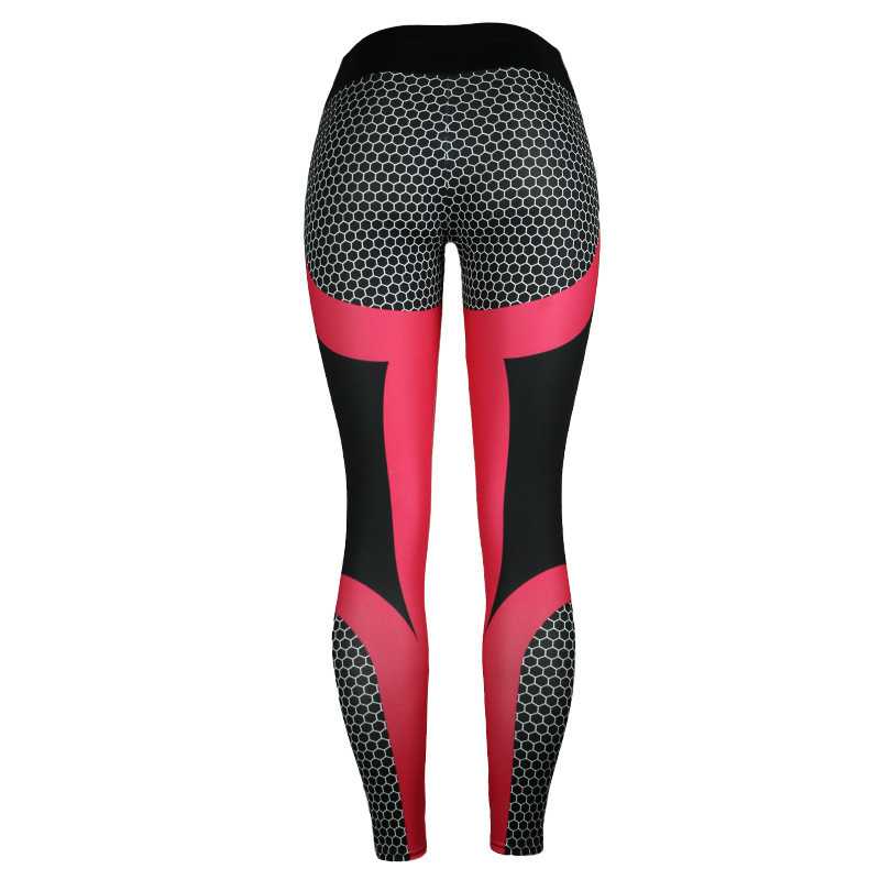 Cross Border Europe And The United States Foreign Trade New Digital Printing Yoga Pants High Waist Hip Sports Popular Leggings — изображение 3